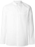 Helmut Lang Classic Shirt With A Mandarin Collar, Men's, Size: Medium, White, Cotton/polyamide