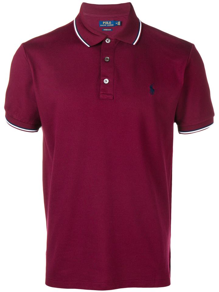 Polo Ralph Lauren Stripe Tipped Polo Shirt - Red