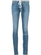 Off-white - Auction House Rose Print Jeans - Women - Cotton/spandex/elastane - 25, Women's, Blue, Cotton/spandex/elastane