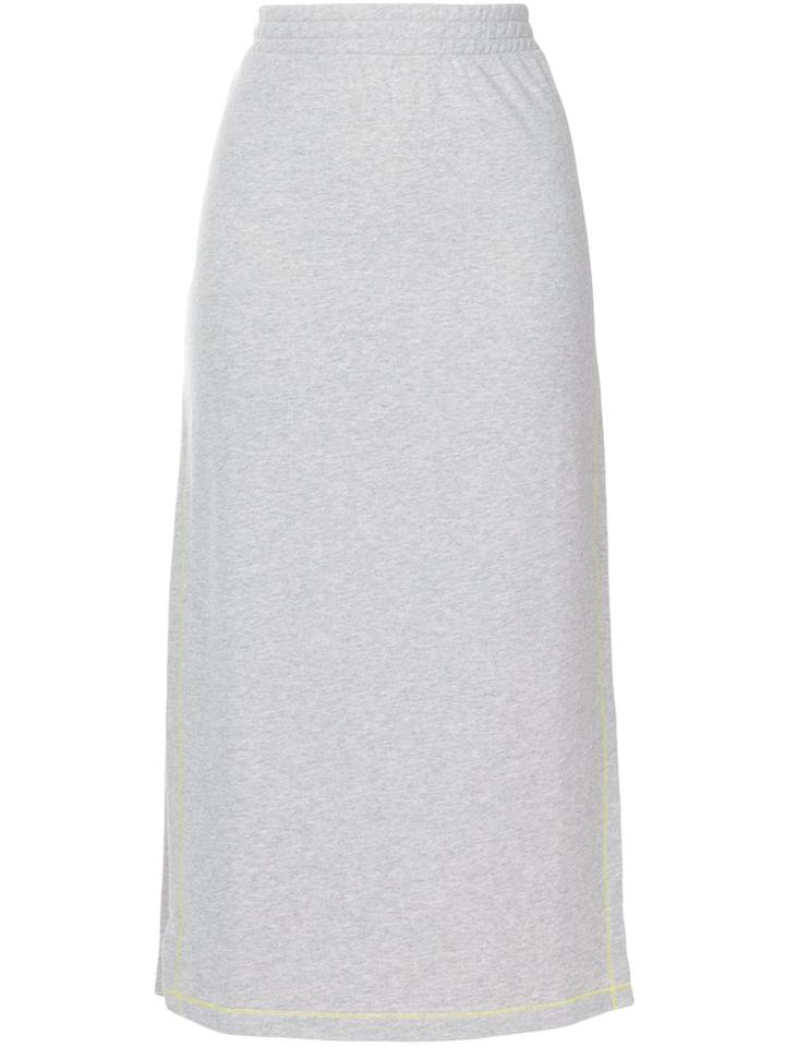 Kenzo Contrast Stitch Pencil Skirt - Grey