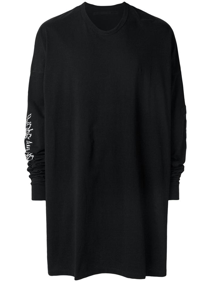 Julius Embroidered Jersey Sweatshirt - Black