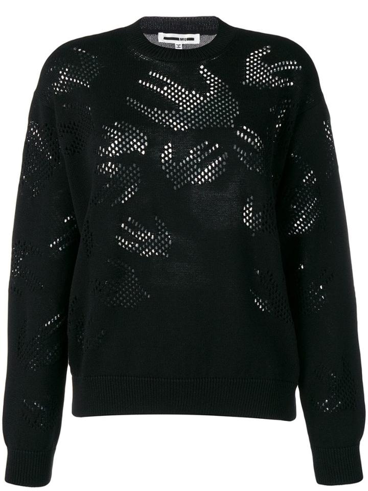 Mcq Alexander Mcqueen Swallow Knit Jumper - Black