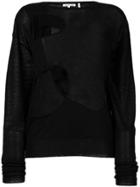 Helmut Lang Cut Out Sweater - Black