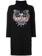 Kenzo Tiger Sweatshirt Dress, Women's, Size: Medium, Black, Cotton