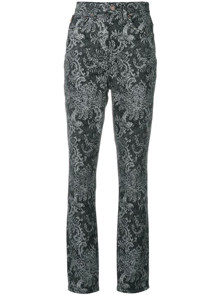 Marc Jacobs Paisley Print Trousers - Black