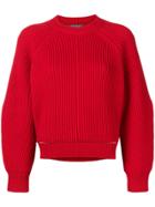 Alexander Mcqueen Chunky Knit Jumper - Red