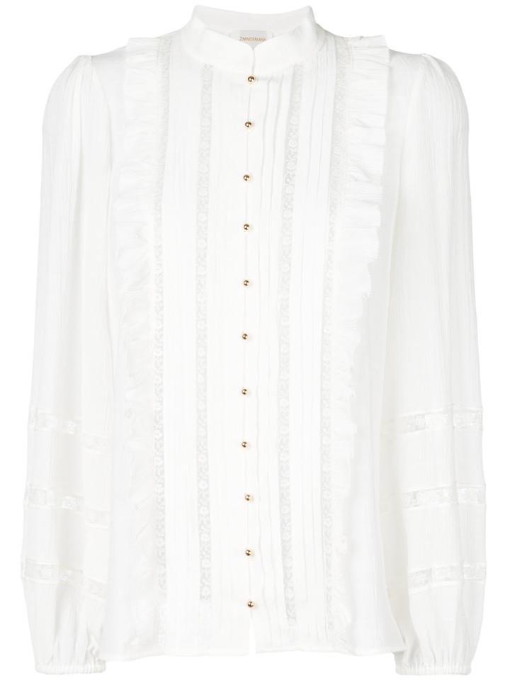 Zimmermann Pleated Button Shirt - White