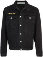 Geo World Peace Denim Jacket - Black