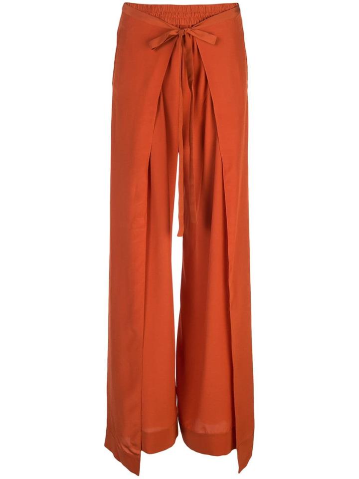 Chloé Wrap-effect Trousers - Orange
