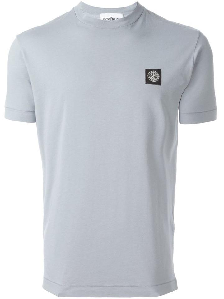 Stone Island - Patch Logo T-shirt - Men - Cotton - Xl, Grey, Cotton