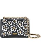 Moschino Floral Bag, Women's, Black, Calf Leather