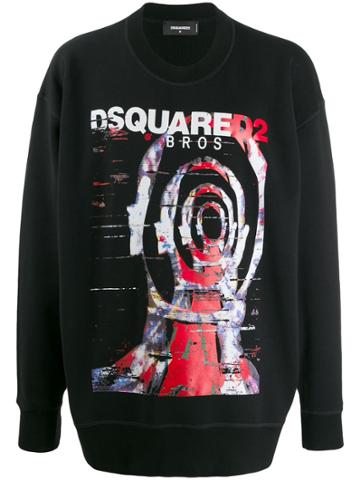 Dsquared2 Target Print Sweatshirt - Black