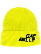 Gaelle Bonheur Logo Embroidered Beanie Hat - Yellow