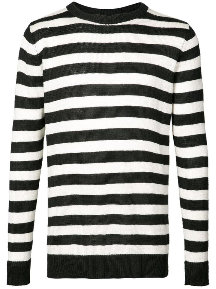 The Elder Statesman Inch Stripe Jumper - Black