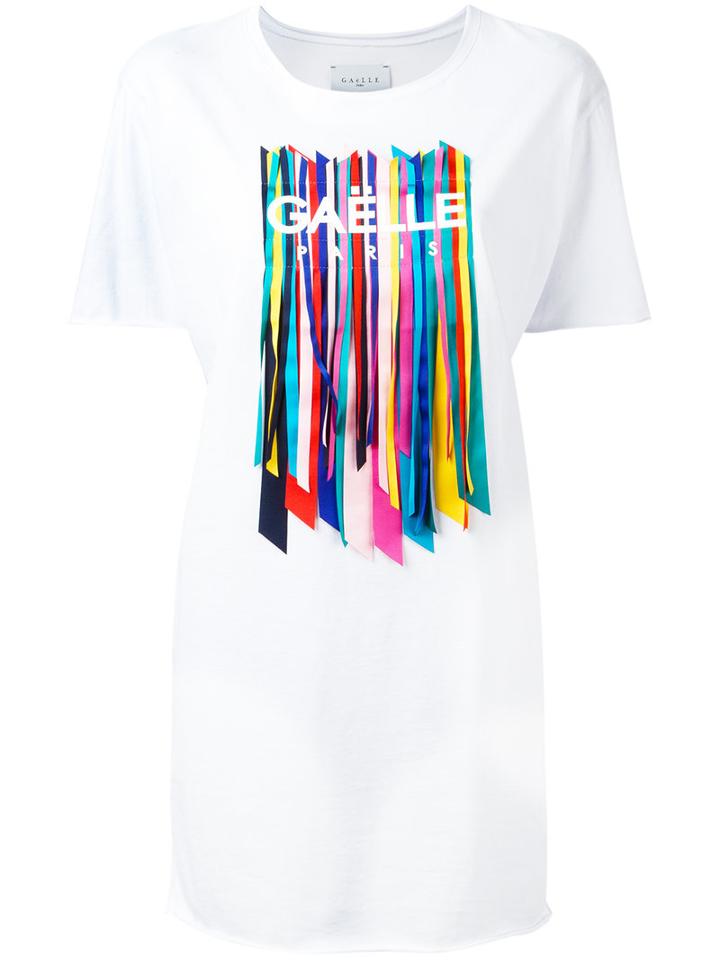 Gaelle Bonheur Embellished T-shirt, Women's, Size: I, White, Cotton