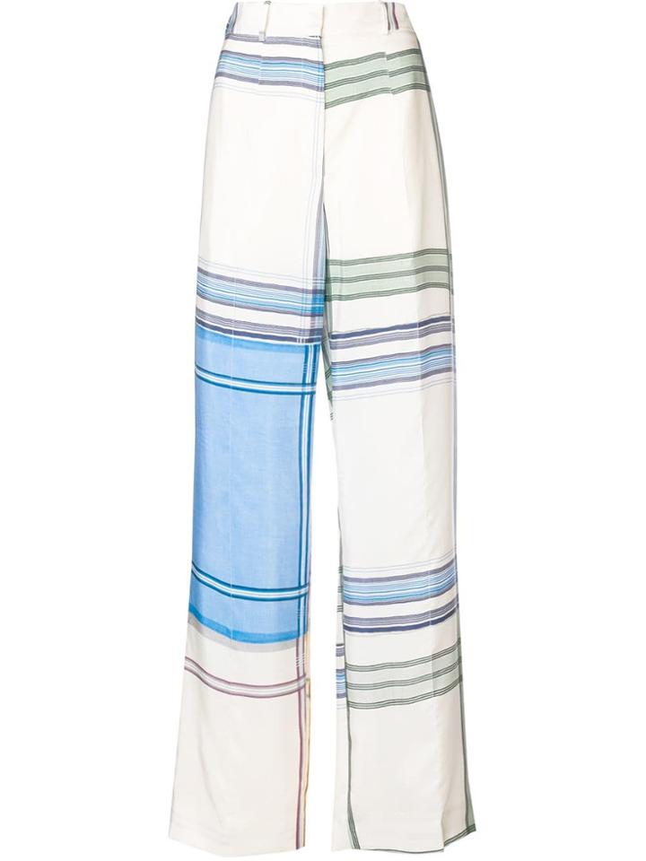 Ports 1961 Striped Colour-block Trousers - Neutrals