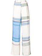 Ports 1961 Striped Colour-block Trousers - Neutrals