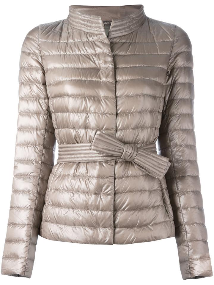 Herno High Neck Puffer Jacket, Women's, Size: 46, Nude/neutrals, Nylon