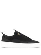 Mason Garments Strap Detail Lace-up Sneakers - Black