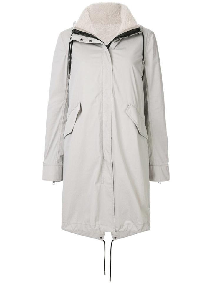 Yves Salomon Army Bachette Fur Lined Parka - Grey