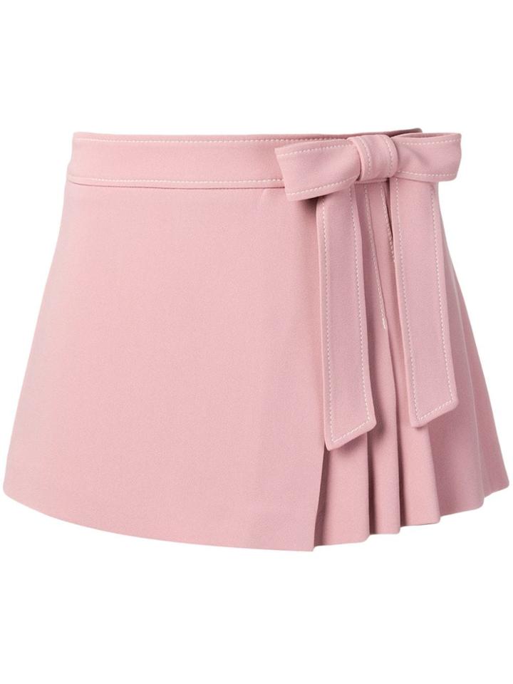 Red Valentino Pleated Front Style Shorts - Pink