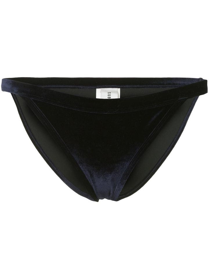 Suboo Velvet Brazilian Briefs - Blue