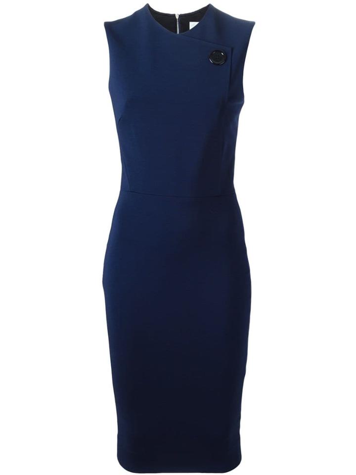 Victoria Beckham Fitted Wrap Dress - Blue