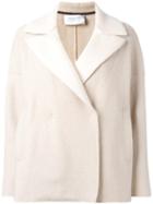 Harris Wharf London Shearling Lined Boiled Wool Jacket, Women's, Size: Medium, Nude/neutrals, Sheep Skin/shearling/virgin Wool