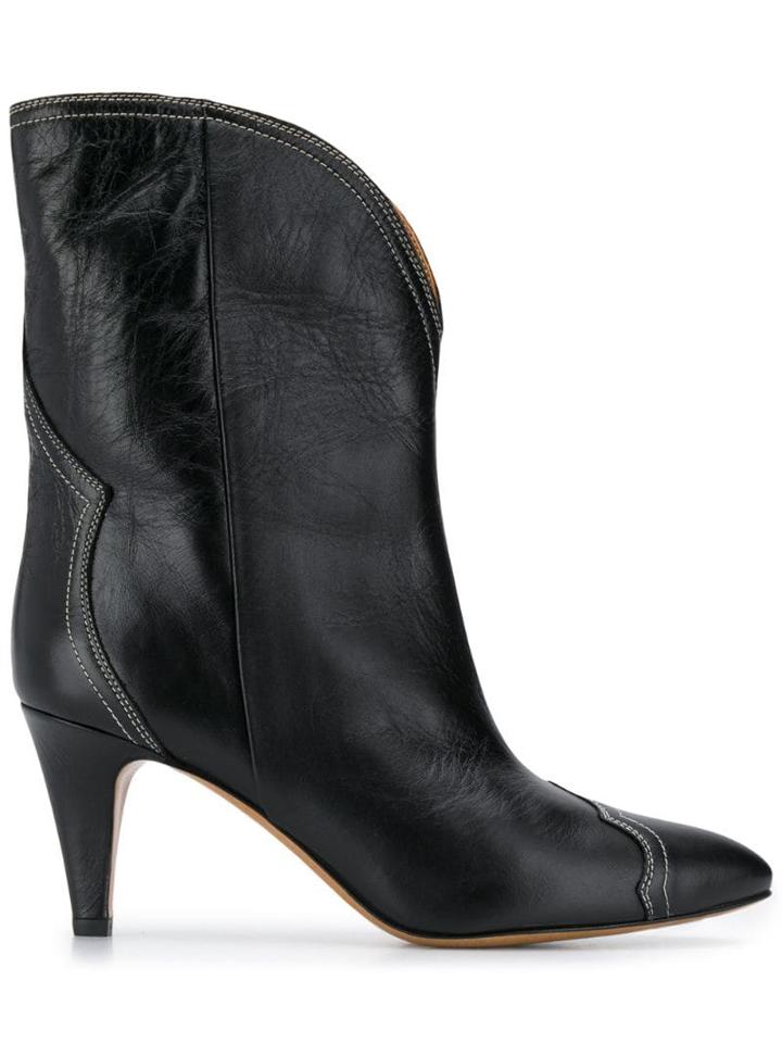 Isabel Marant Pointed Cowboy Boots - Black