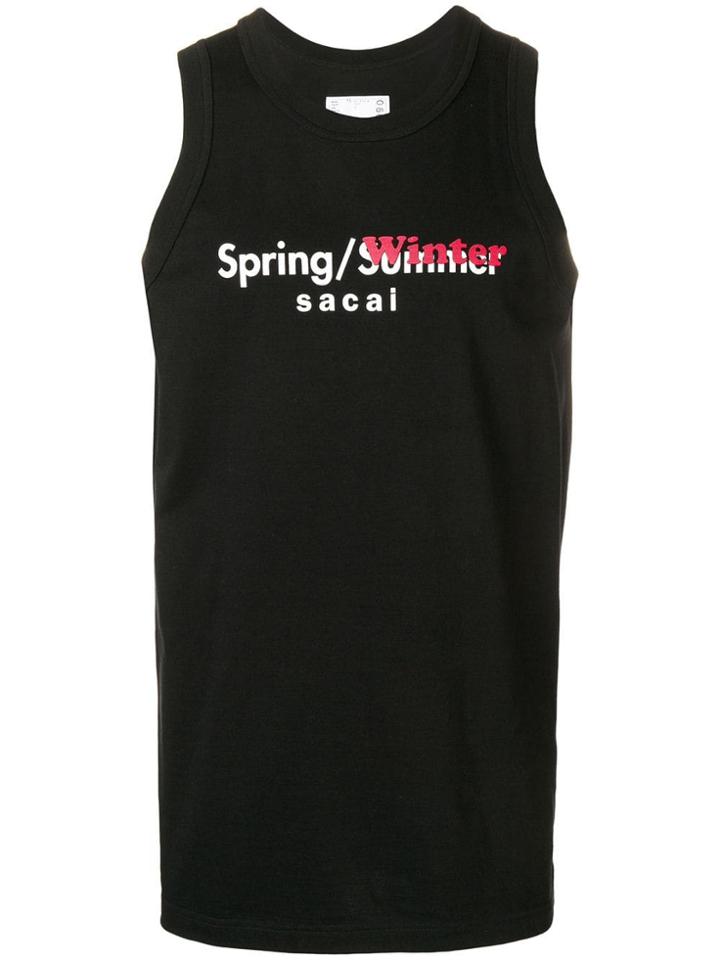 Sacai Spring Winter Tank Top - Black