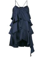 Tiered Camisole - Women - Silk - 40, Blue, Silk, Erika Cavallini
