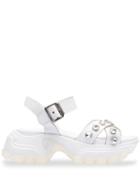 Miu Miu Embellished Chunky Sandals - White