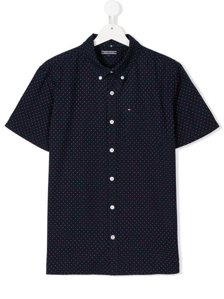 Tommy Hilfiger Junior Teen Polka Dot Button-down Shirt - Blue