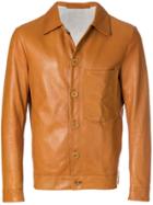 Salvatore Santoro Buttoned Leather Jacket - Brown