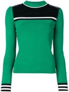 Red Valentino Colour-block Fitted Sweater - Green