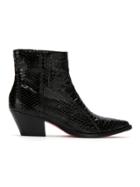 Zeferino Python Leather Boots - Black