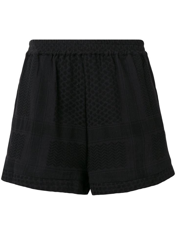 Cecilie Copenhagen Plain Shorts, Women's, Black, Cotton