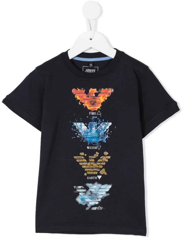 Armani Junior Logo Print T-shirt, Toddler Boy's, Size: 5 Yrs