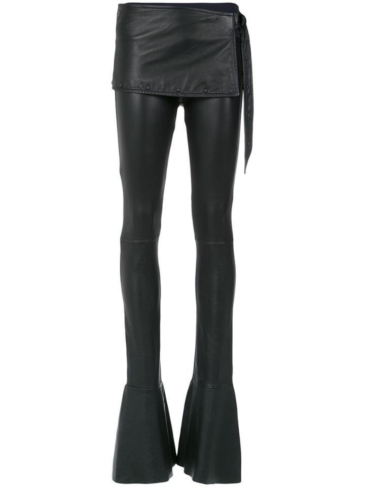 Andrea Bogosian Layered Flared Trousers - Black