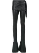 Andrea Bogosian Layered Flared Trousers - Black