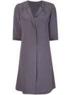 Peter Cohen Silk Shirt Dress, Women's, Size: Small, Grey, Silk