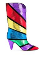 Attico Rainbow Printed Boots - Black