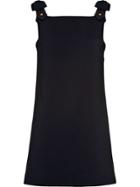 Miu Miu Faille Cady Bow Detail Dress - Black