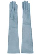 Manokhi Long Textured Gloves - Blue
