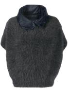 Fabiana Filippi Fluffy Knit Top - Grey