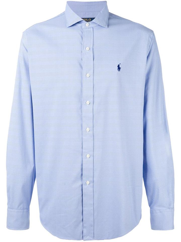 Polo Ralph Lauren Checked Shirt, Men's, Size: Xxl, Blue, Nylon/spandex/elastane