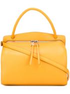 Jil Sander Zip Front Shoulder Bag, Women's, Yellow/orange