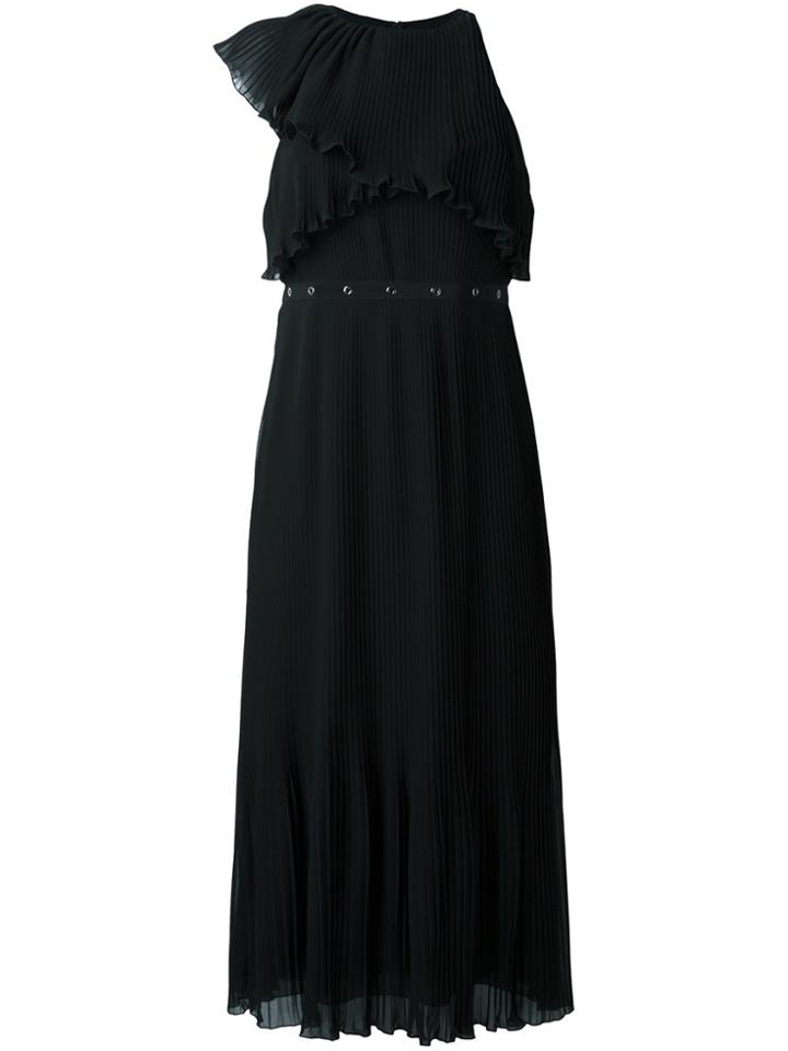 Giamba Plissé Frill Dress - Black