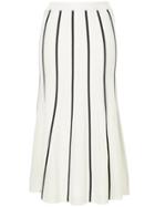 Gabriela Hearst Flared Striped Skirt - White