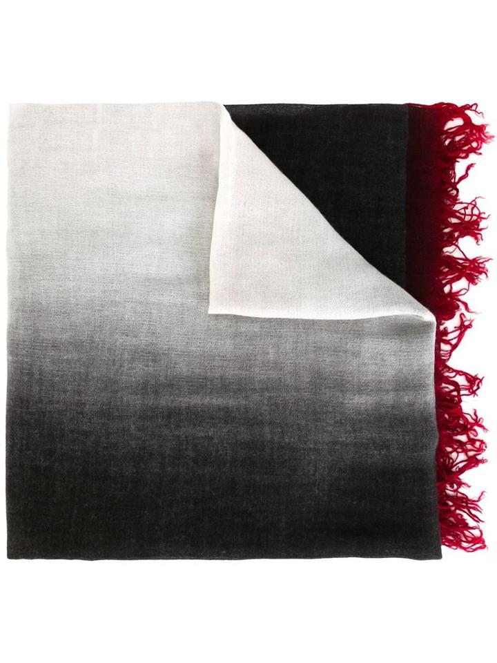 Salvatore Ferragamo Fringed Scarf, Women's, Black, Wool
